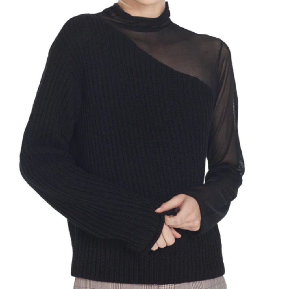 Franny Trtl Nck Cntrst Swish Black - RTA size XS